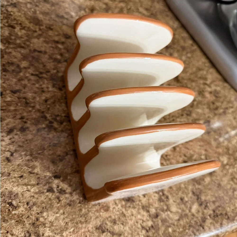 Rae Dunn Ceramic Toast Shaped Holder - Picture 3 of 3